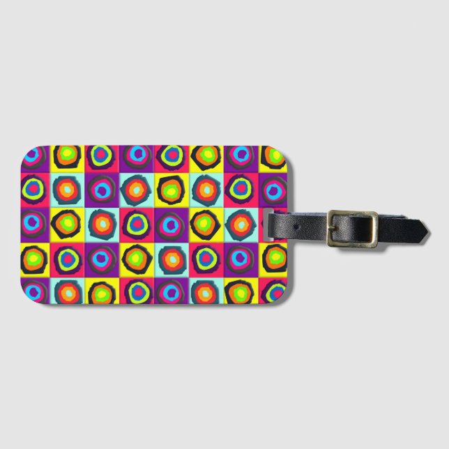 circles pattern  luggage tag (Front Horizontal)