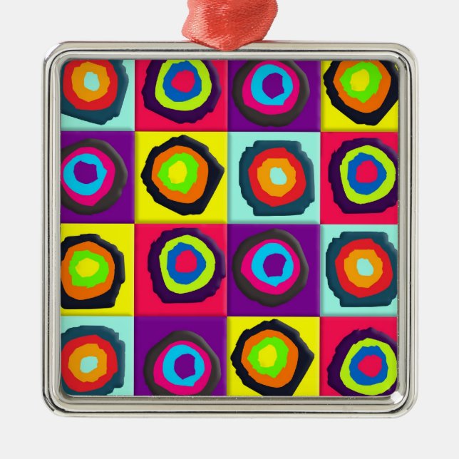 circles pattern  metal tree decoration (Front)