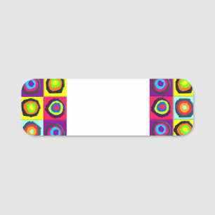circles pattern  name tag