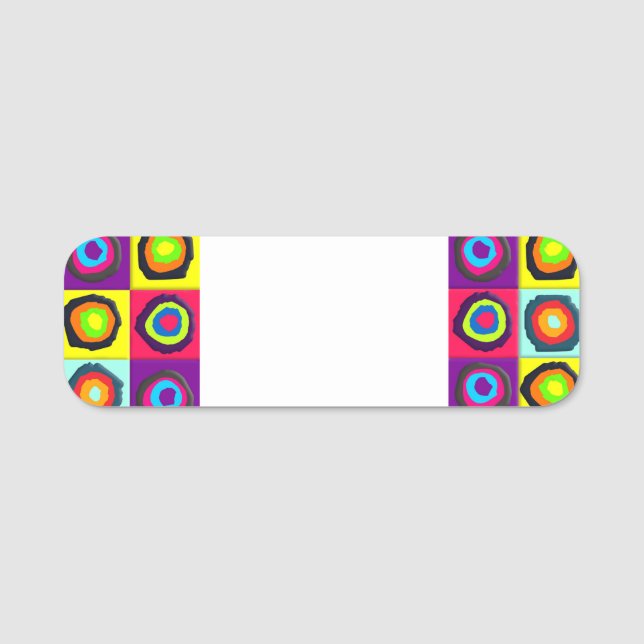 circles pattern name tag (Front)