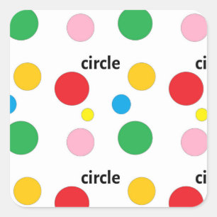 Circles pattern on white square sticker