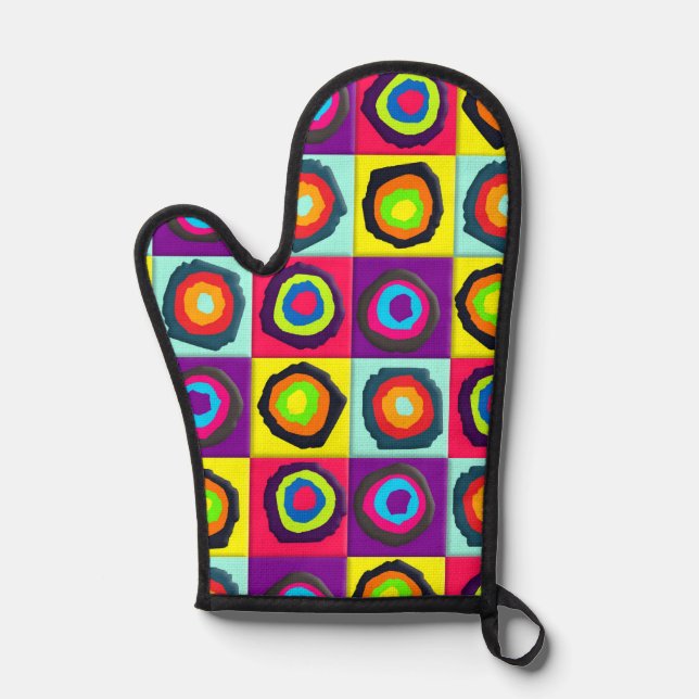 circles pattern   oven mitt (Front)