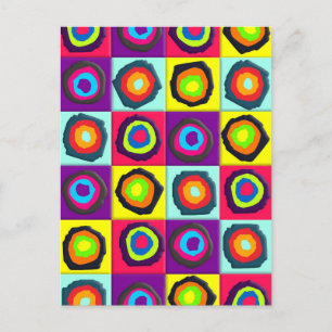circles pattern postcard
