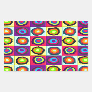 circles pattern rectangular sticker