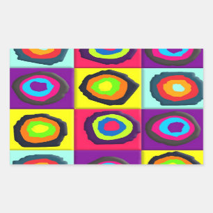 circles pattern  rectangular sticker