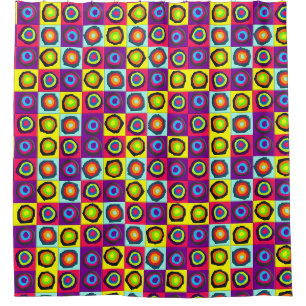 circles pattern shower curtain