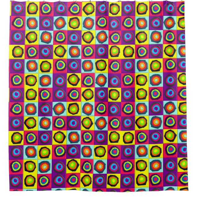 circles pattern  shower curtain (Front)