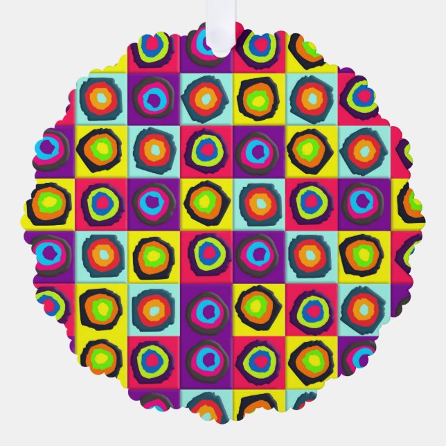 circles pattern tree decoration card (Front)
