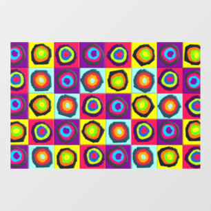 circles pattern window cling