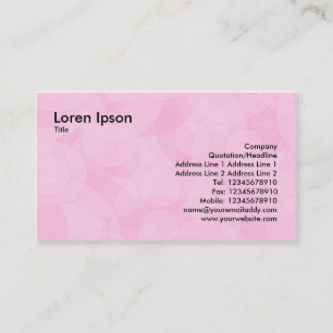 Circles - Pink Business Card