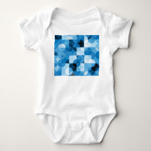 Circles Seamless: Abstract Blue Vintage Baby Bodysuit