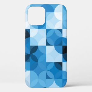 Circles Seamless: Abstract Blue Vintage iPhone 12 Case