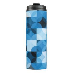 Circles Seamless: Abstract Blue Vintage Thermal Tumbler