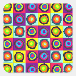 circles square sticker