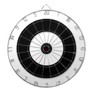 Circles Target Design Black & White Dartboard