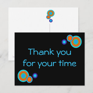 Circles thank you postcard