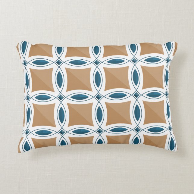 Circles with lens pattern and Diamond Decorative Cushion (Front)
