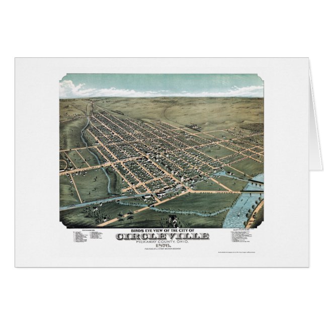 Circleville, OH, Panoramic Map - 1876 (Front Horizontal)