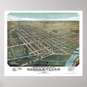 Circleville, OH, Panoramic Map - 1876 Poster