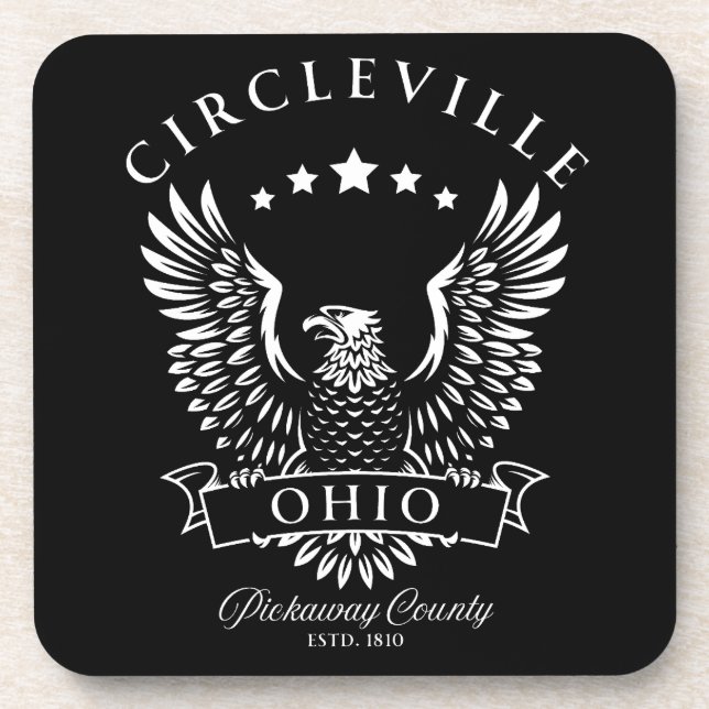 Circleville Pickaway County Ohio Vintage Eagle Coaster (Front)
