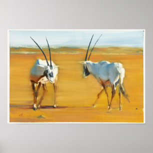 Circling Arabian Oryx 2010 Poster