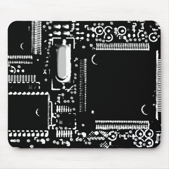 Circuit B&W 2 mouspad Mouse Mat (Front)