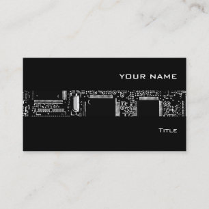 Circuit B & W 2 stripe business card black