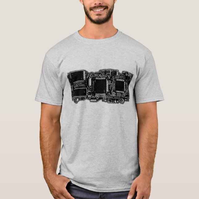 Circuit B&W 2  t-shirt grey (Front)