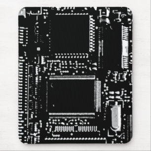 Circuit B&W mouspad portrait Mouse Mat