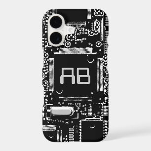 Circuit Black & White 2 monogram iPhone 7 case