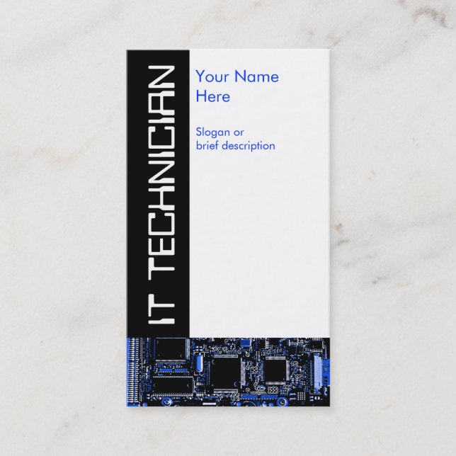 Circuit Blue 2 'IT Technician' business card (Front)