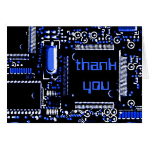 Circuit Blue 2 'Thank You' greetings card