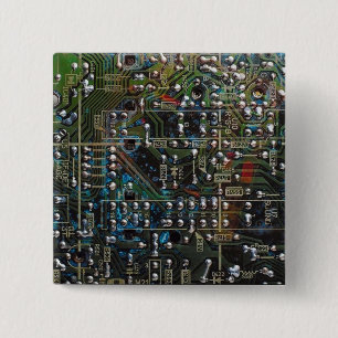 Circuit Board 15 Cm Square Badge