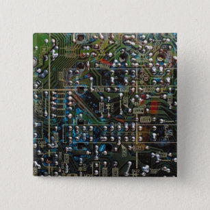 Circuit Board 15 Cm Square Badge