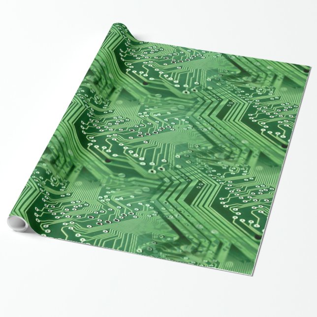Circuit Board 3A Wrapping Paper (Unrolled)