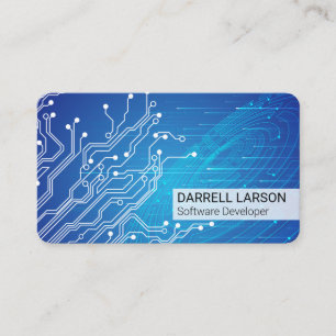 Circuit Board AI Technology Engineer Business Card