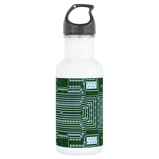 Circuit Board Background 532 Ml Water Bottle (Front)