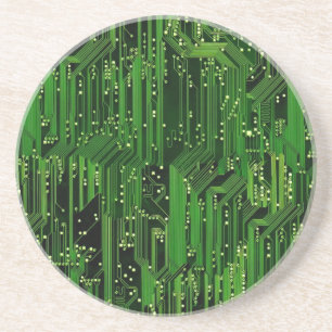 Circuit board background coaster
