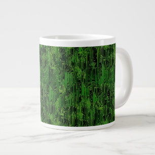 Circuit board background large coffee mug