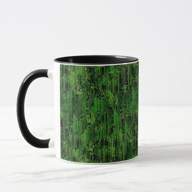 Circuit board background mug (Left)