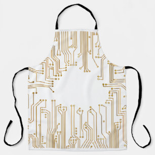 Circuit board background wallpaper apron