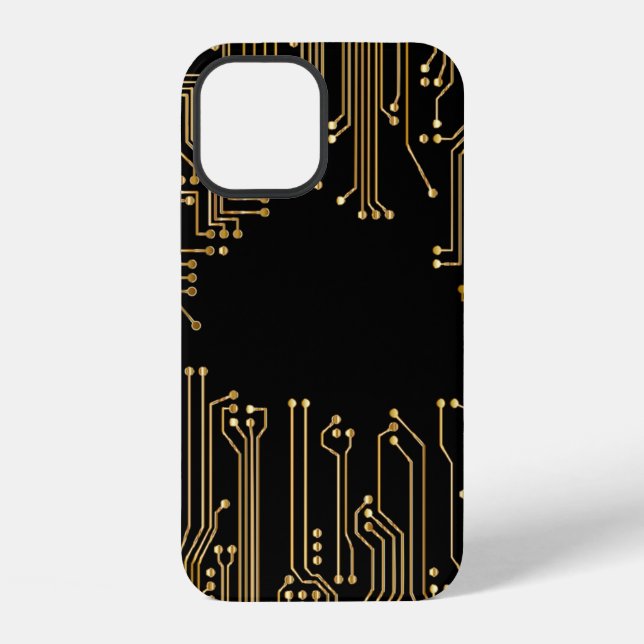 Circuit board background wallpaper iPhone case (Back)