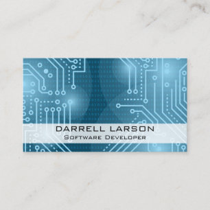 Circuit Board   Binary Code Business Card