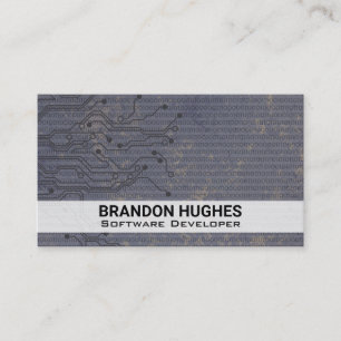 Circuit Board   Binary Code Business Card