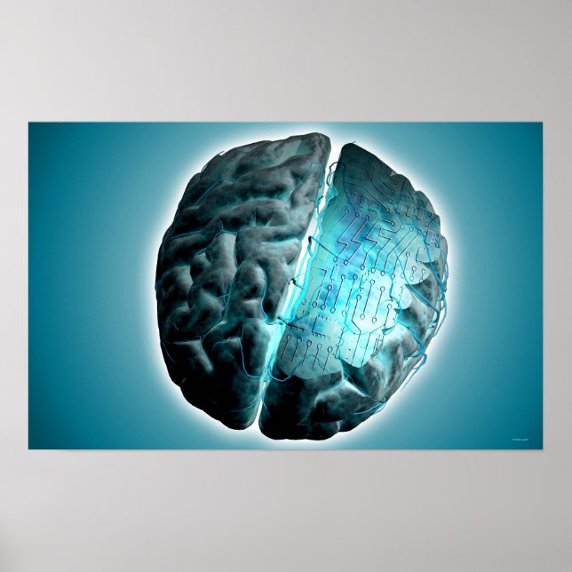 Circuit Board Brain Poster (Front)