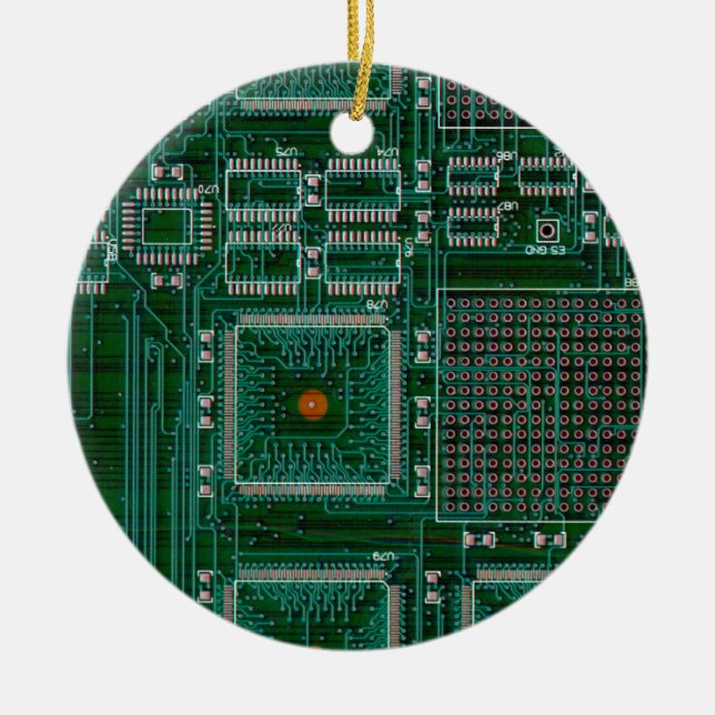Circuit Board Ceramic Tree Decoration (Front)