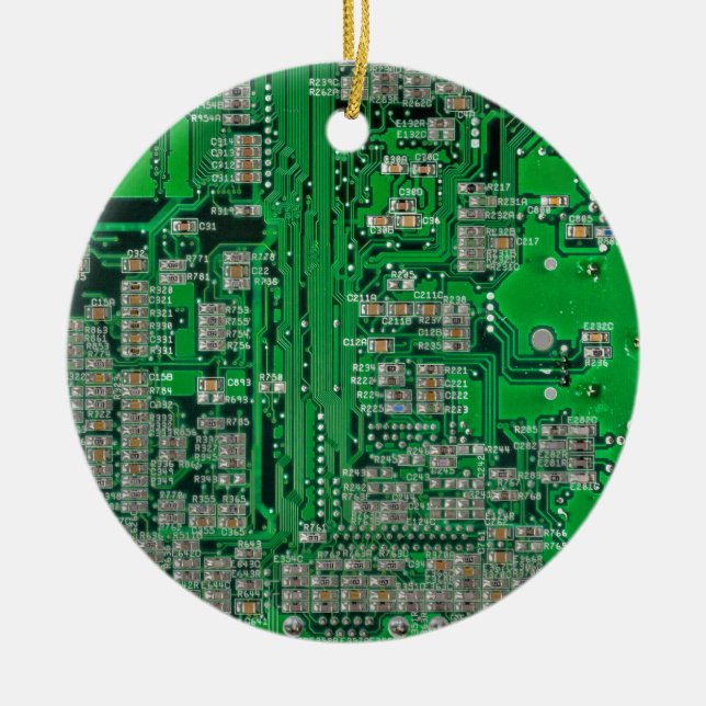 Circuit Board Ceramic Tree Decoration (Front)