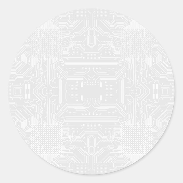 Circuit board classic round sticker (Front)