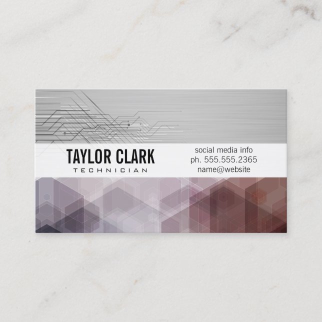 Circuit Board Component Technician | Technology Business Card (Front)