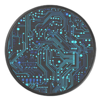Circuit Board design illustration Cushion Hockey Puck
